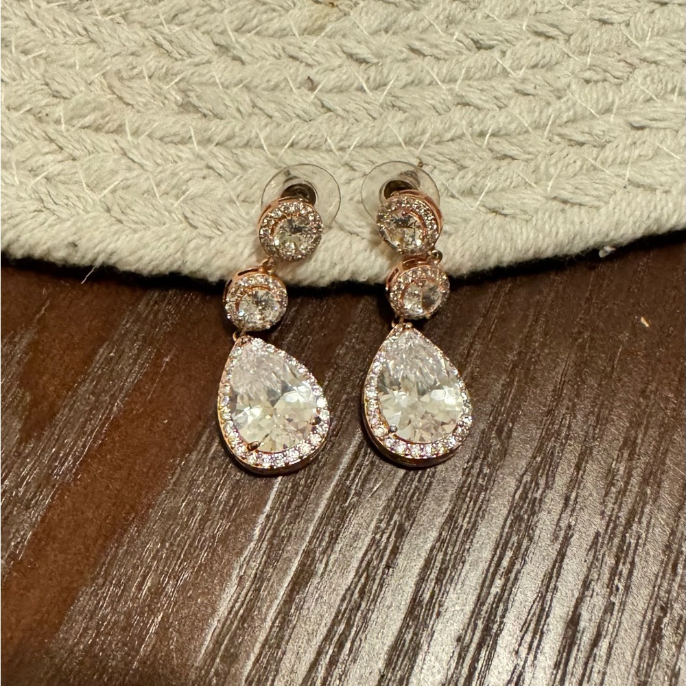 Rose gold earrings